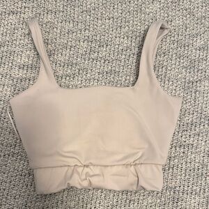 Manifest Tan Ruched Crop Tank Top Size XS